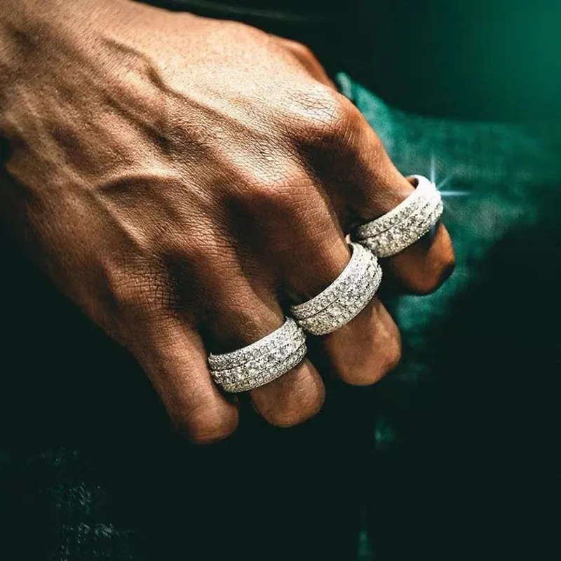 High Quality lced Out Bling Cz Men ‘s Ring Jewelry Luxury Full CZ Fashion Rings