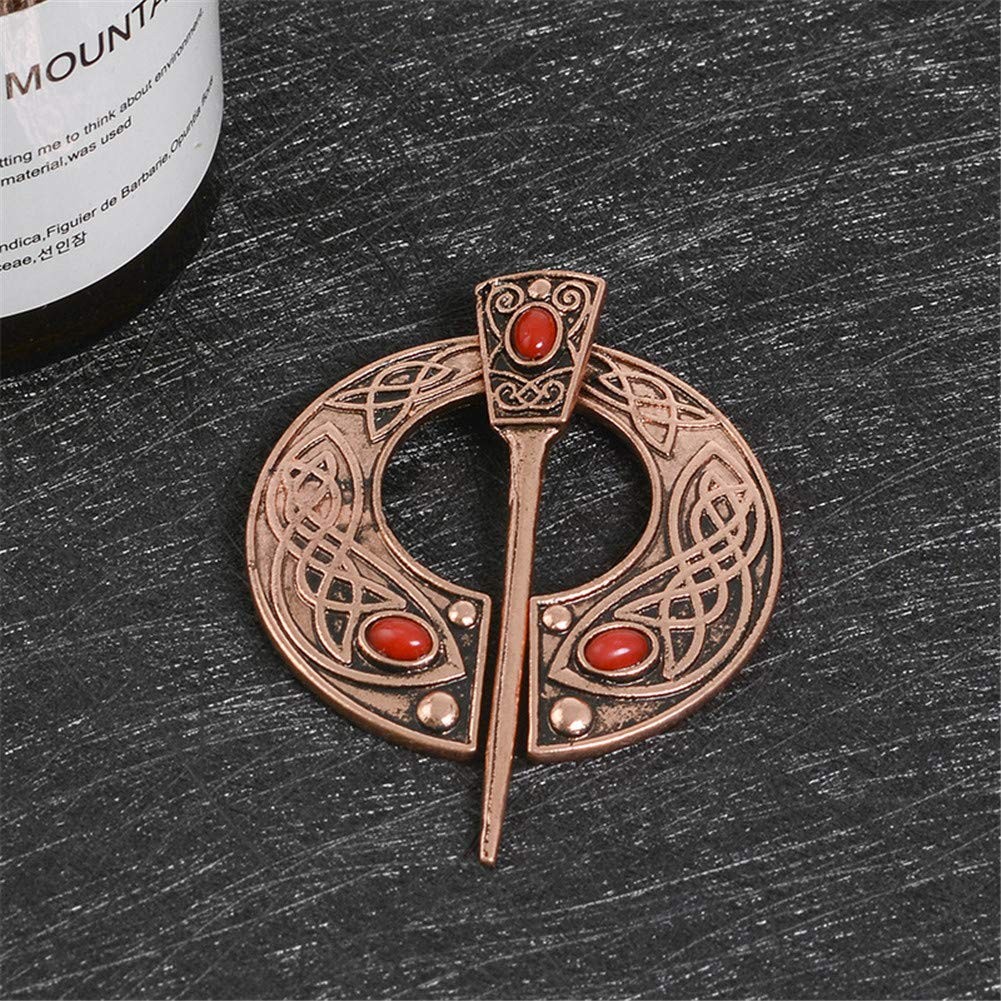 Broche vikingo vintage, alfiler de solapa, hebilla para capa, bufanda o chal