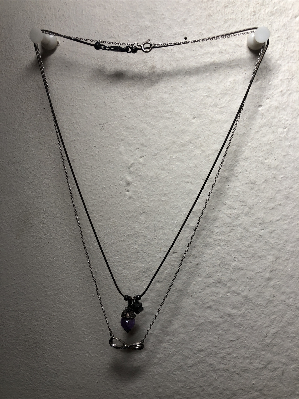 Vintage 925 Sterling Silver Mixed materials Pendant Necklaces Lot of SIX 26g