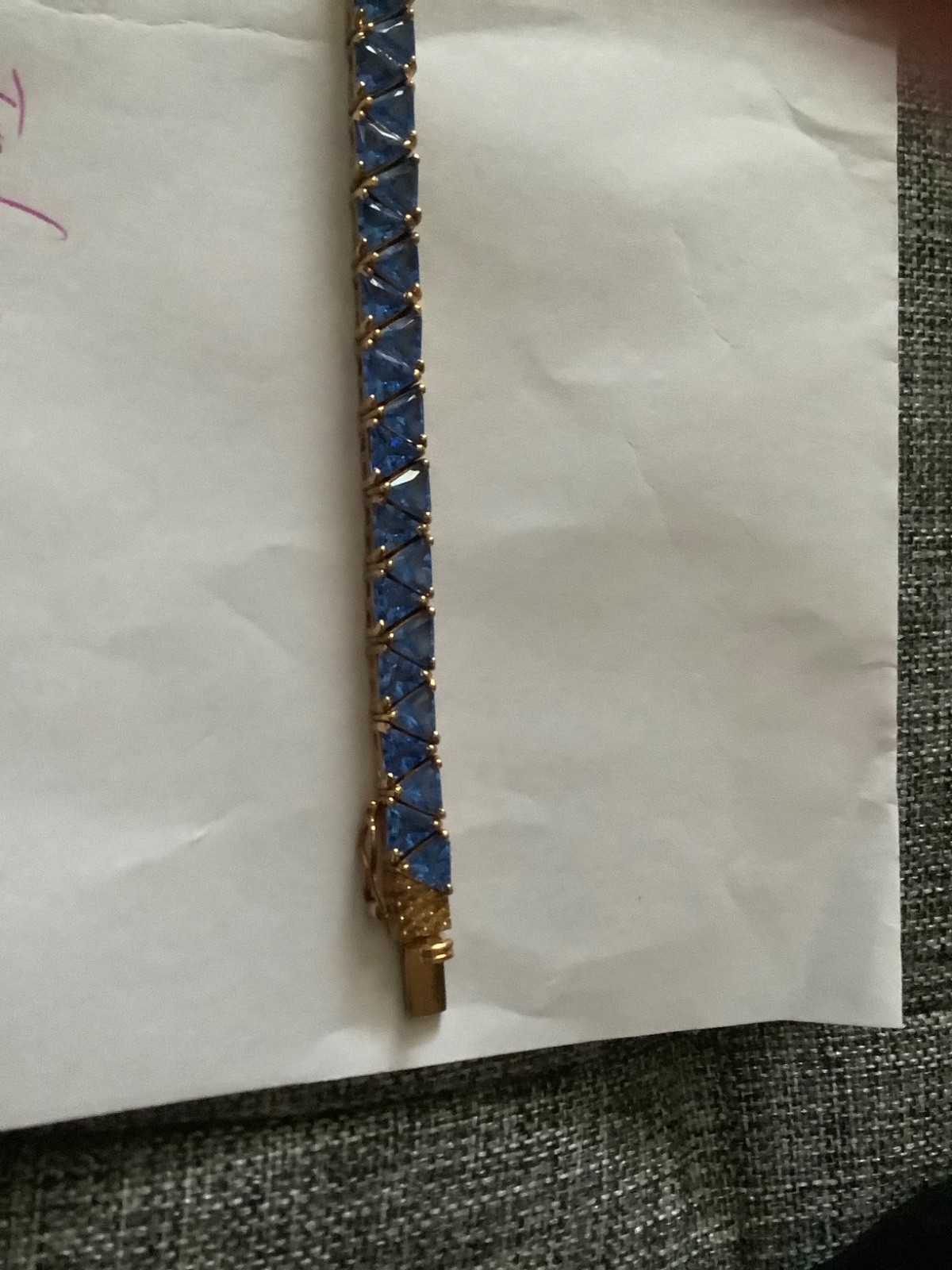 Rare Suzanne Sommers 7.5 Blue Trillant Bracelet