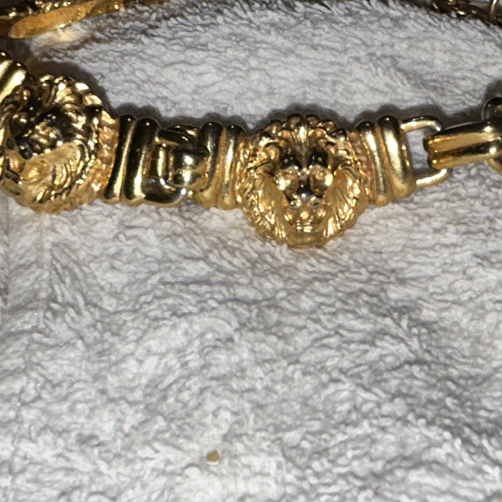 Vintage Anne Klein lions head necklace. Runway 1980s unsigned Rare costume