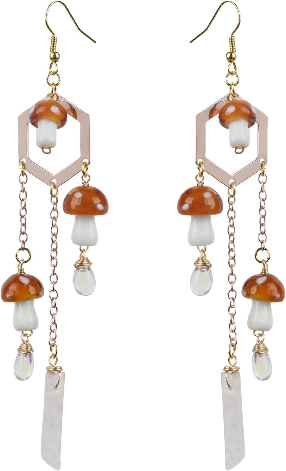 Womens Hypoallergenic 4″ Mushroom Earrings – Perfect Gift for Any Occasion
