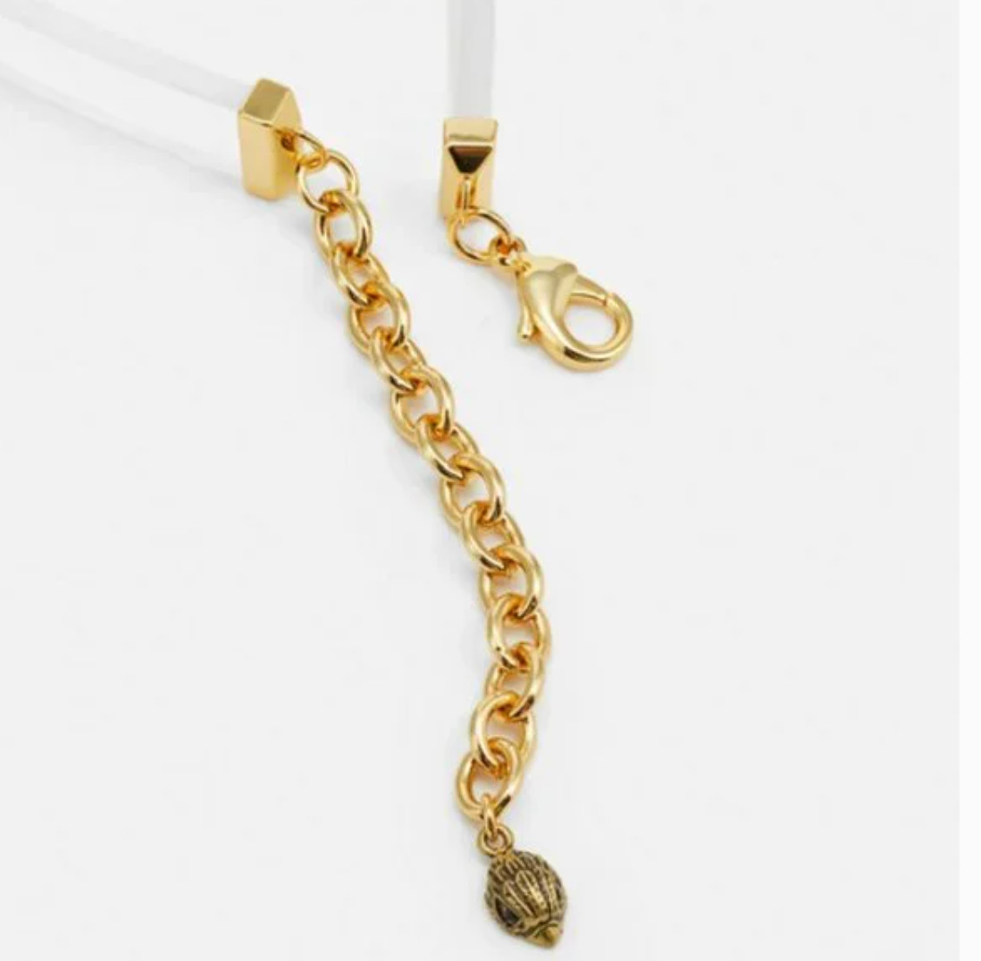 NWT Kurt Geiger London Clear Jelly Crystal Pavé Evil Eye Choker Necklace 15”