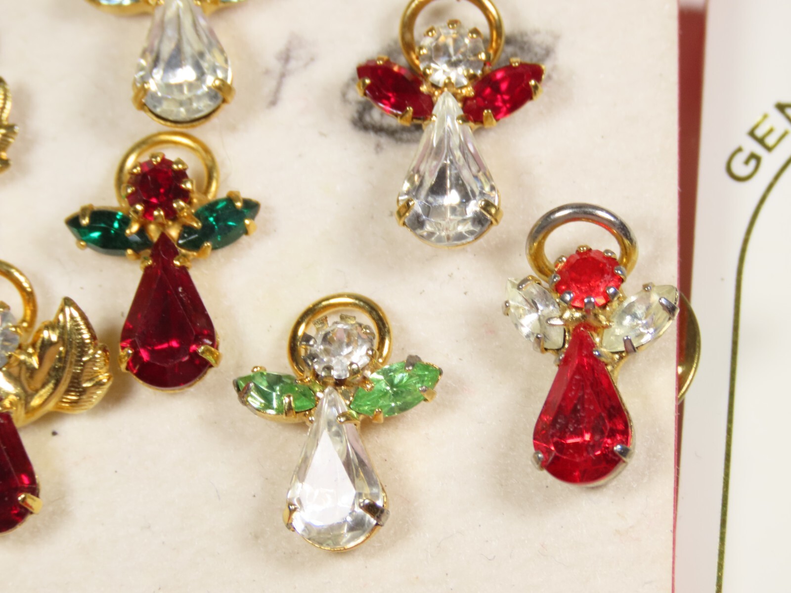 Christmas Lapel Pins Genuine Austrian Crystal Roman Inc 9 Gorgeous Vintage C5415