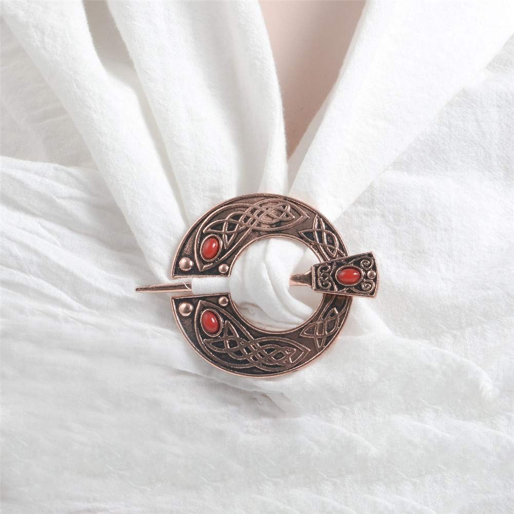 Broche vikingo vintage, alfiler de solapa, hebilla para capa, bufanda o chal
