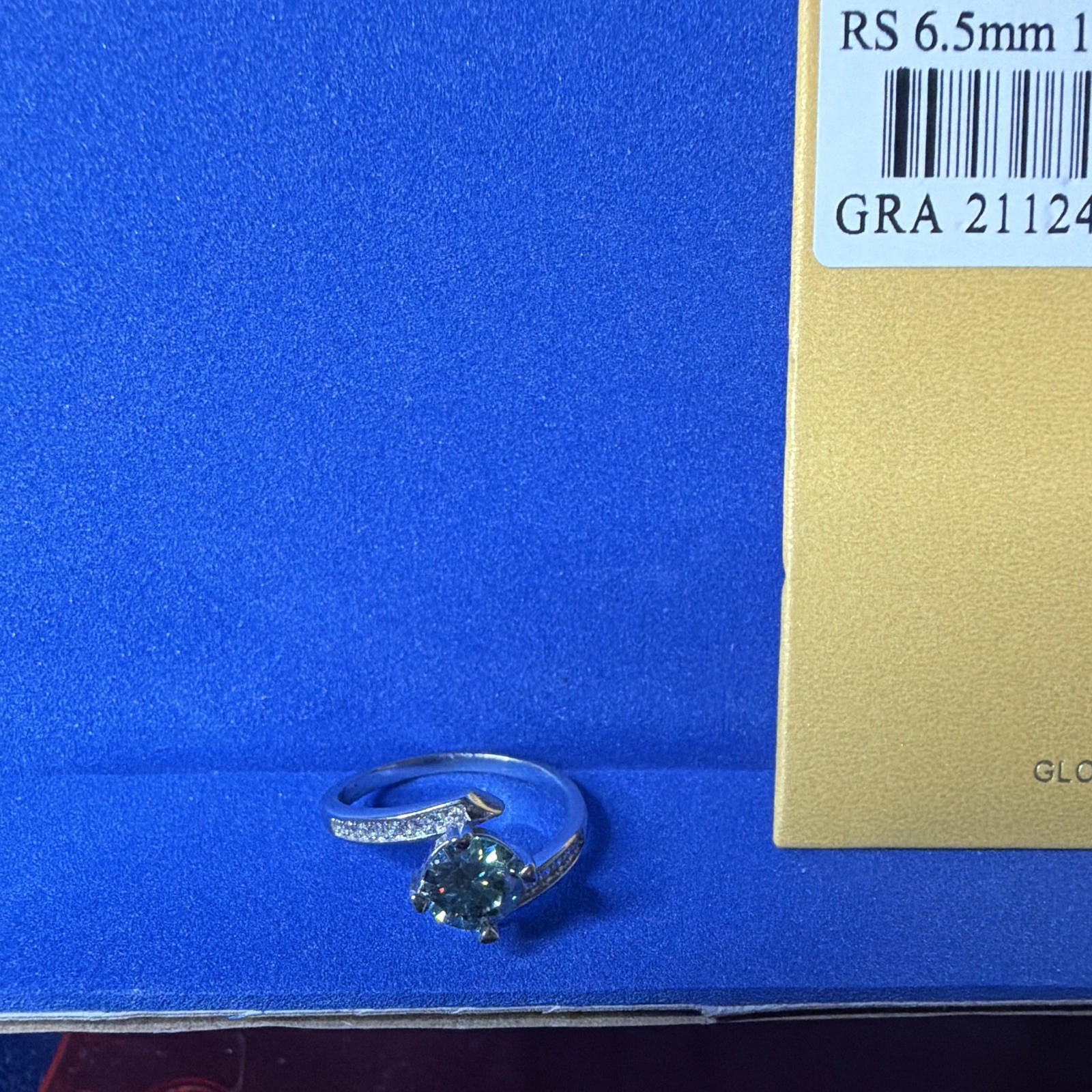 US Size 7 1.0CT GRA Certified Moissanite Solitaire Ring