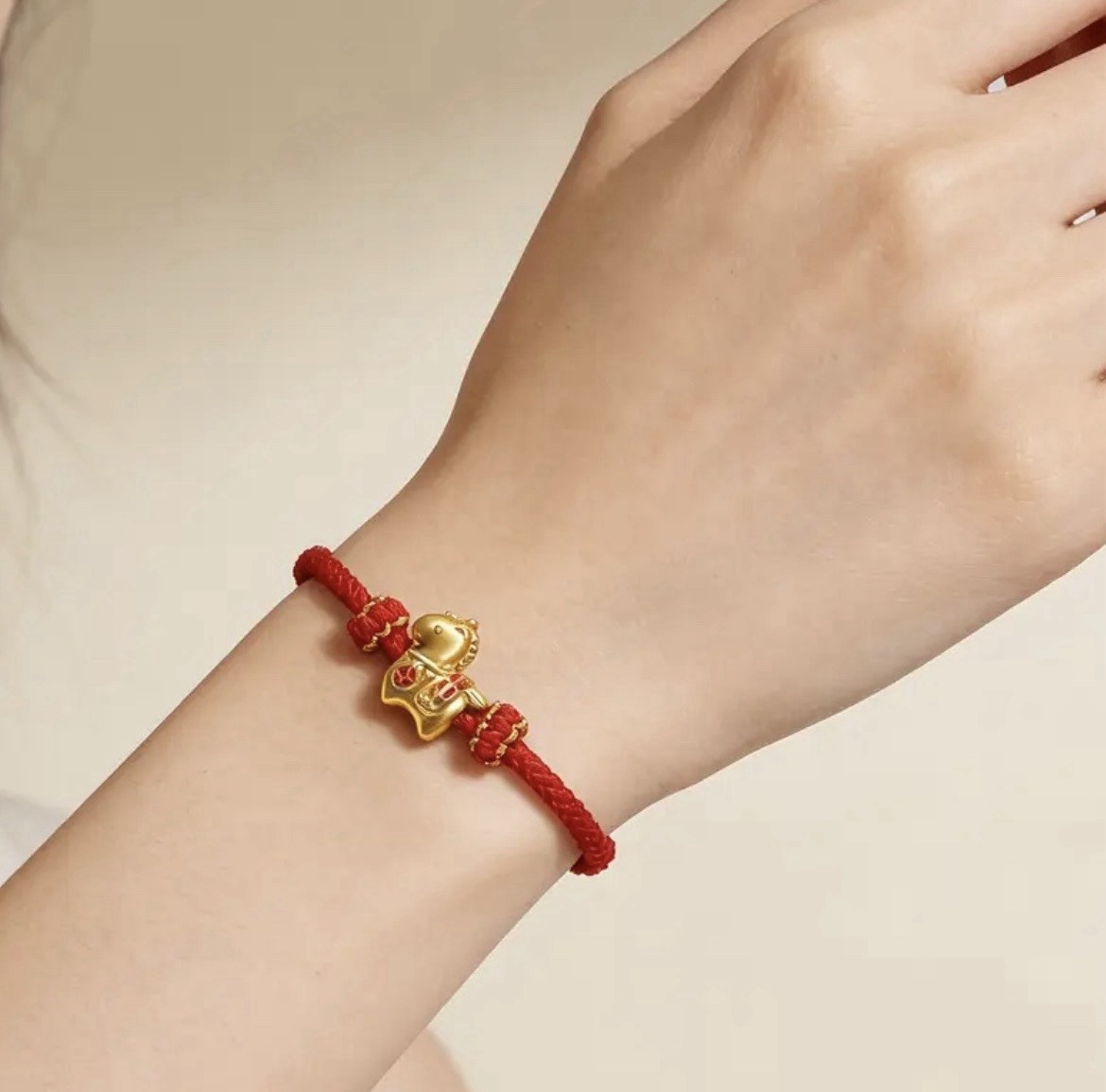2026 New Year Lucky Good Health Horse Bracelet, Adjustable Chinese Zodiac