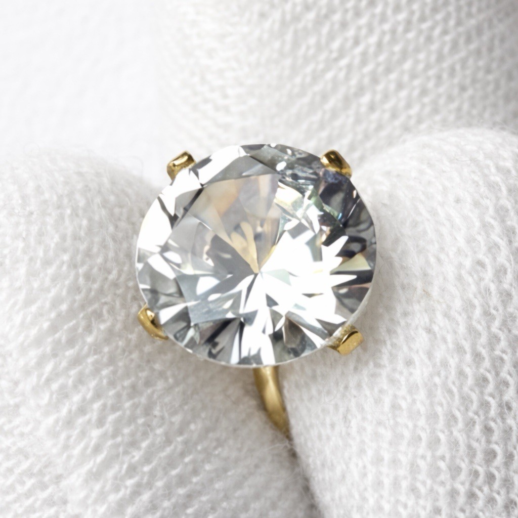 Gold Surgical Steel Round CZ Stud Earrings Solitaire 3mm-7mm⁠