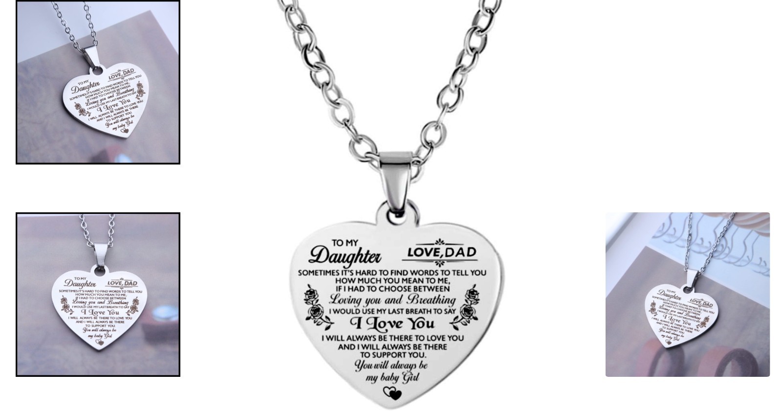316L Stainless Steel Heart Necklace for Girls – Meaningful Gift for Any Occasion
