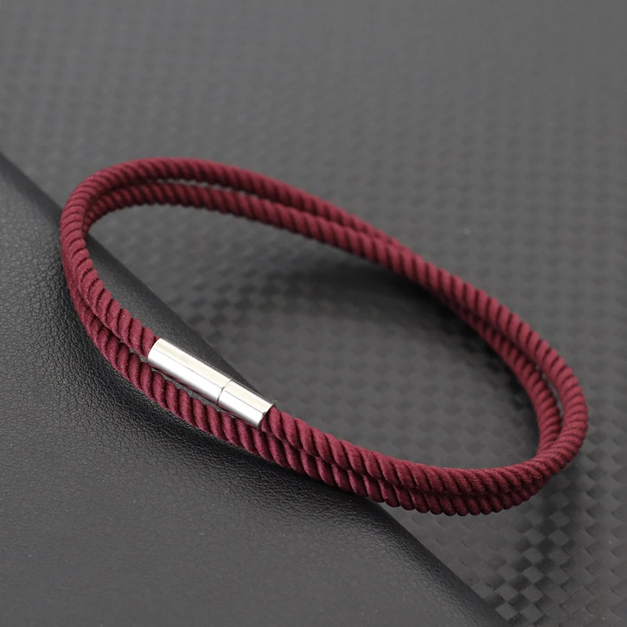 Braided Rope Bracelet Women Red Thread Adjustable Round Layered Outdoor Jewelry