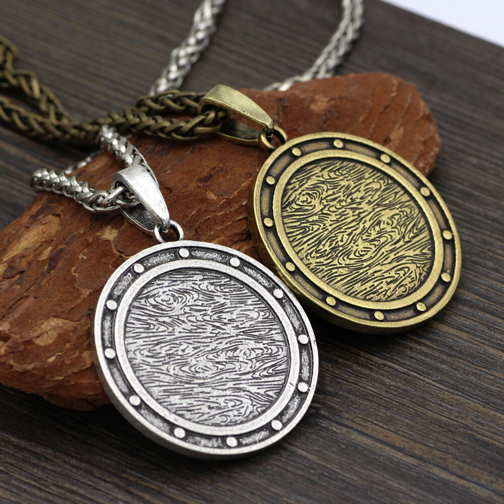 Men Vintage Norse Viking Rune Vegvisir Pirate Compass Pendant Necklace Chain 24″