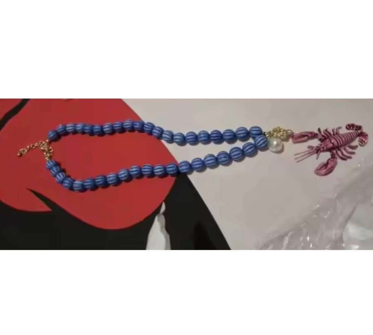 Bohemian Lobster Pendant Necklace Chunky Statement Retro Jewelry Women