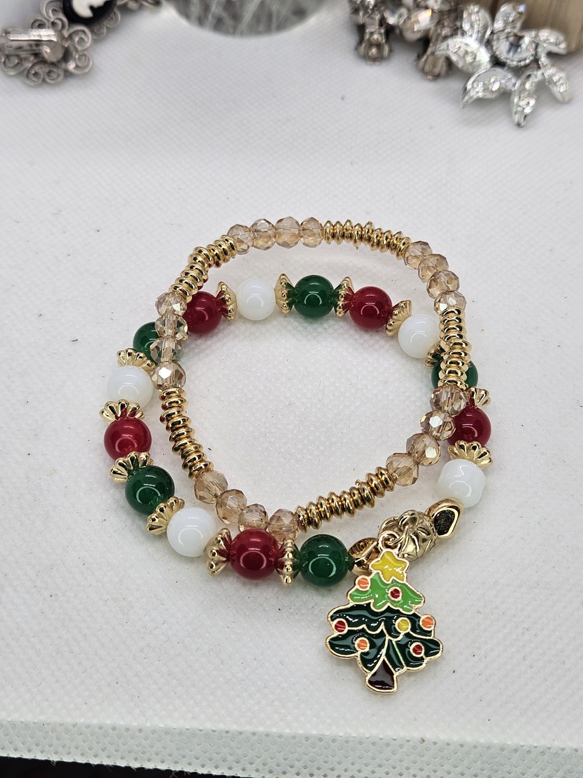 Joyful Christmas Colored Set Of 6 Bracelets Bundled For Xmas Gifts
