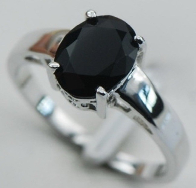 DEAL! Beautiful Black Onyx Necklace, Earrings, Bracelet, & Ring Size 11 Set