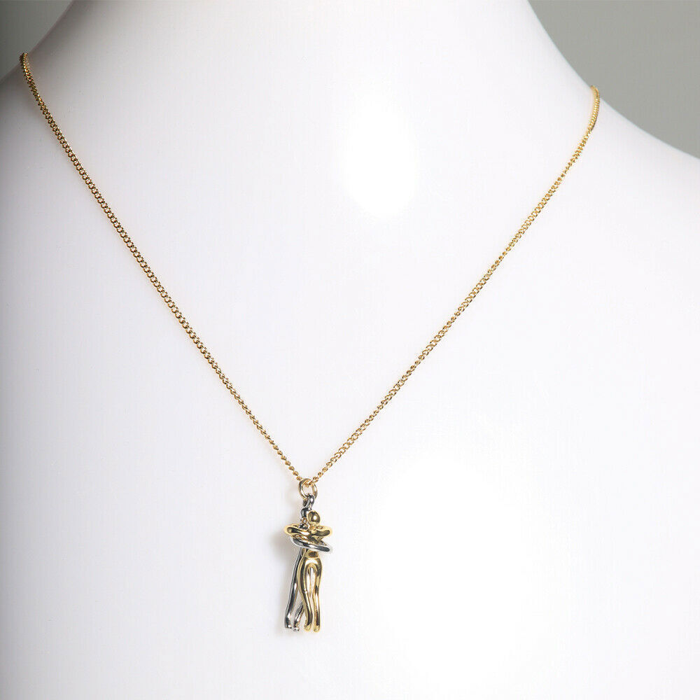 Affectionate Hug Couples Necklace Valentine’s Day Embrace Chain Unisex Jewelry