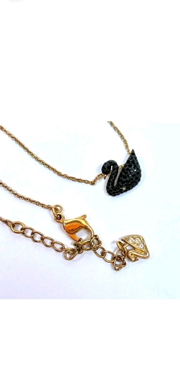 Swarovski 5204134 Women’s Black Iconic Swan Necklace