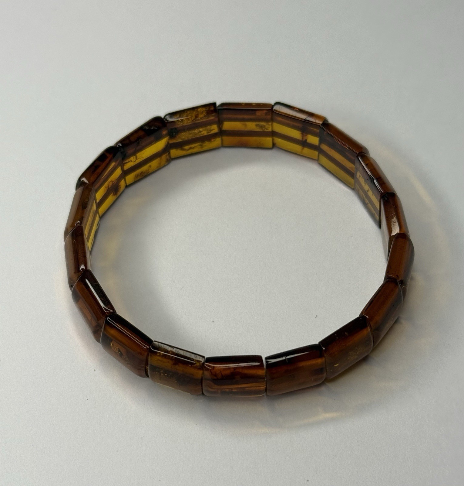 Genuine Baltic Amber Stone Bracelet.Cognac Amber Beaded Bracelet.