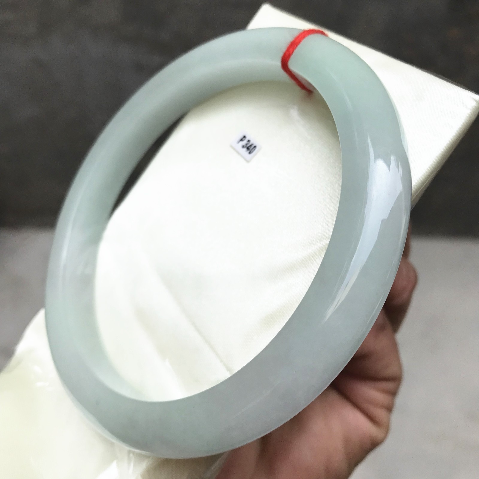 84MM Natural Icy Green Jadeite Jade Bracelet Burma Jadeite Jade Big Bangle