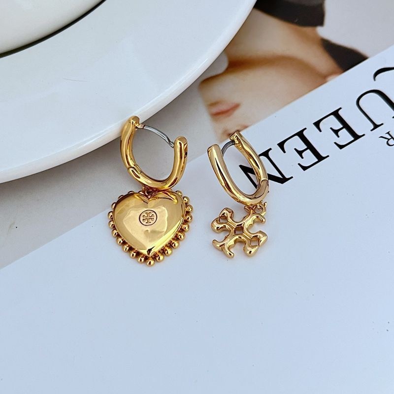 New Burch Heart & T logo earrings with Jewelry Pouch Size:3.3*1.7cm
