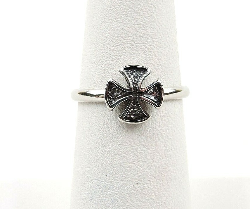Stainless Steel Iron Cross Ring – Free Gift Packaging