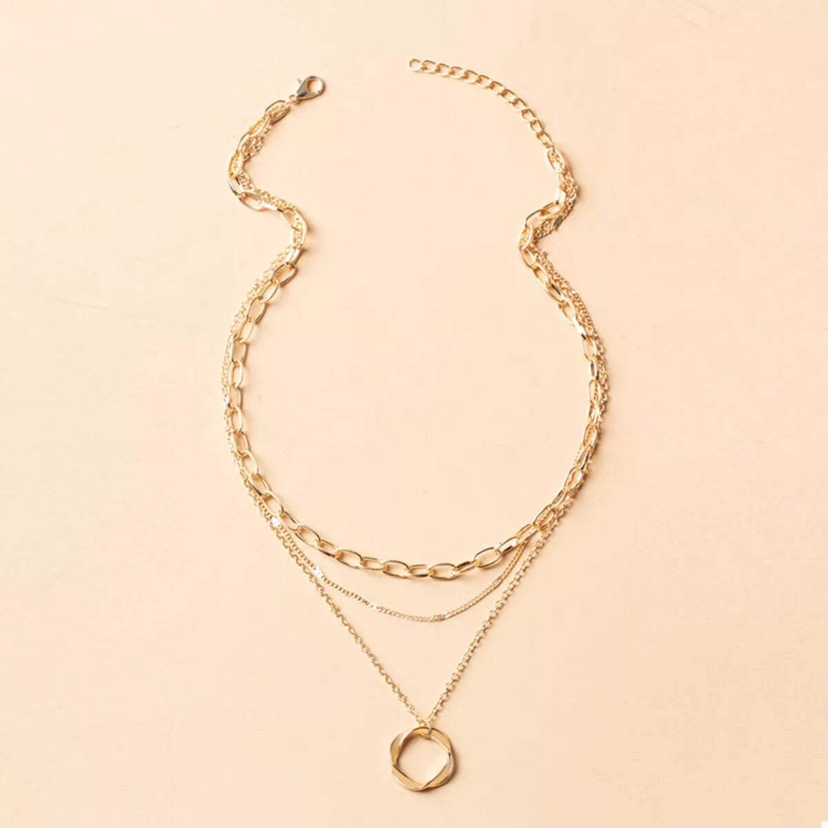 Three Layered Pendant Necklace