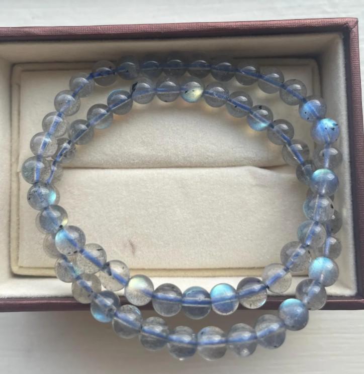 Natural Moonstone Crystal Bracelet 6-7mm Moonstone Beads Healing Crystal Gift