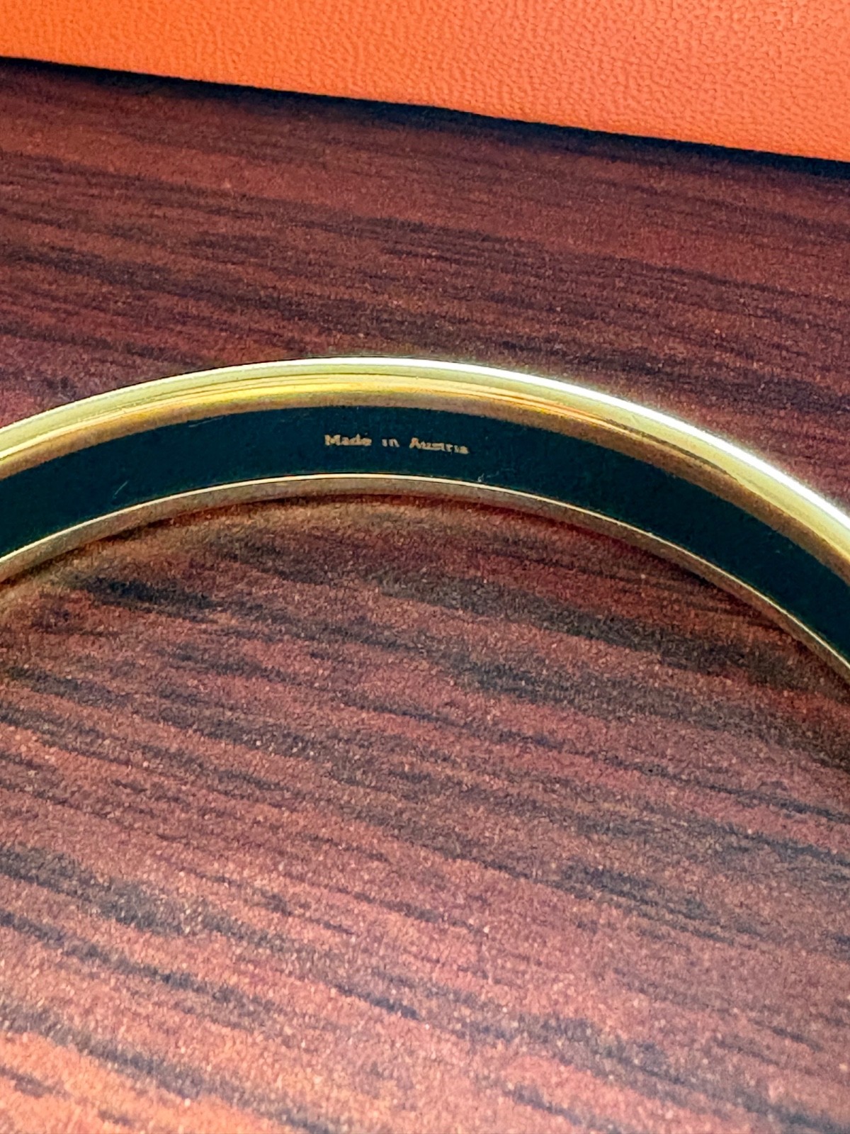 Narrow hermes bracelet enamel