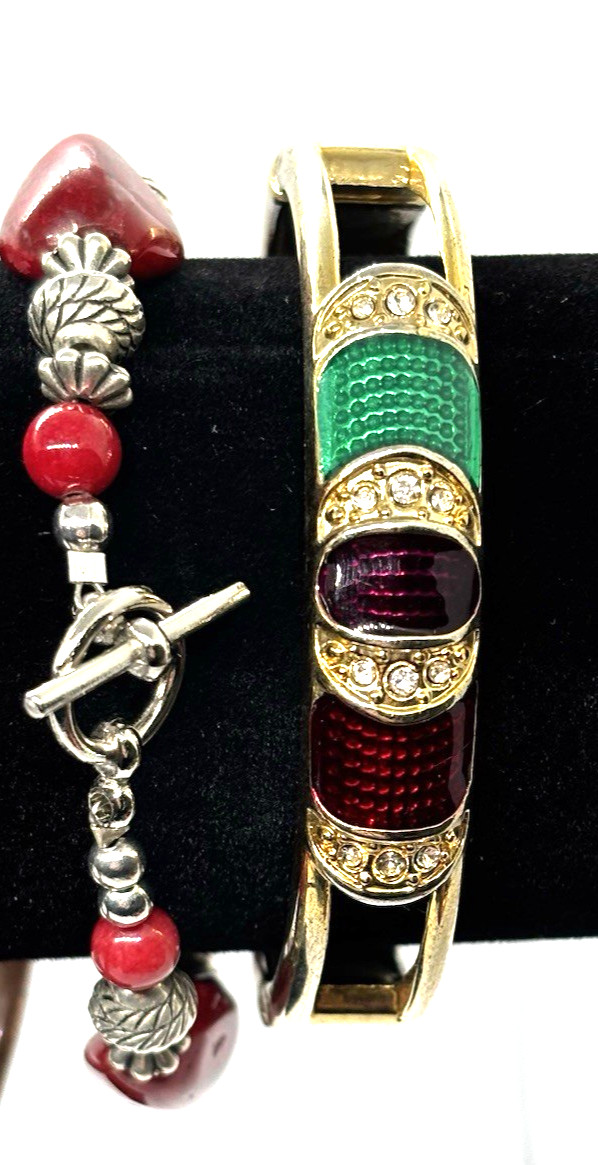 Mixed Bracelet Lot Vintage & Modern Bangle Cuff Charm Beaded Estate Jewelry