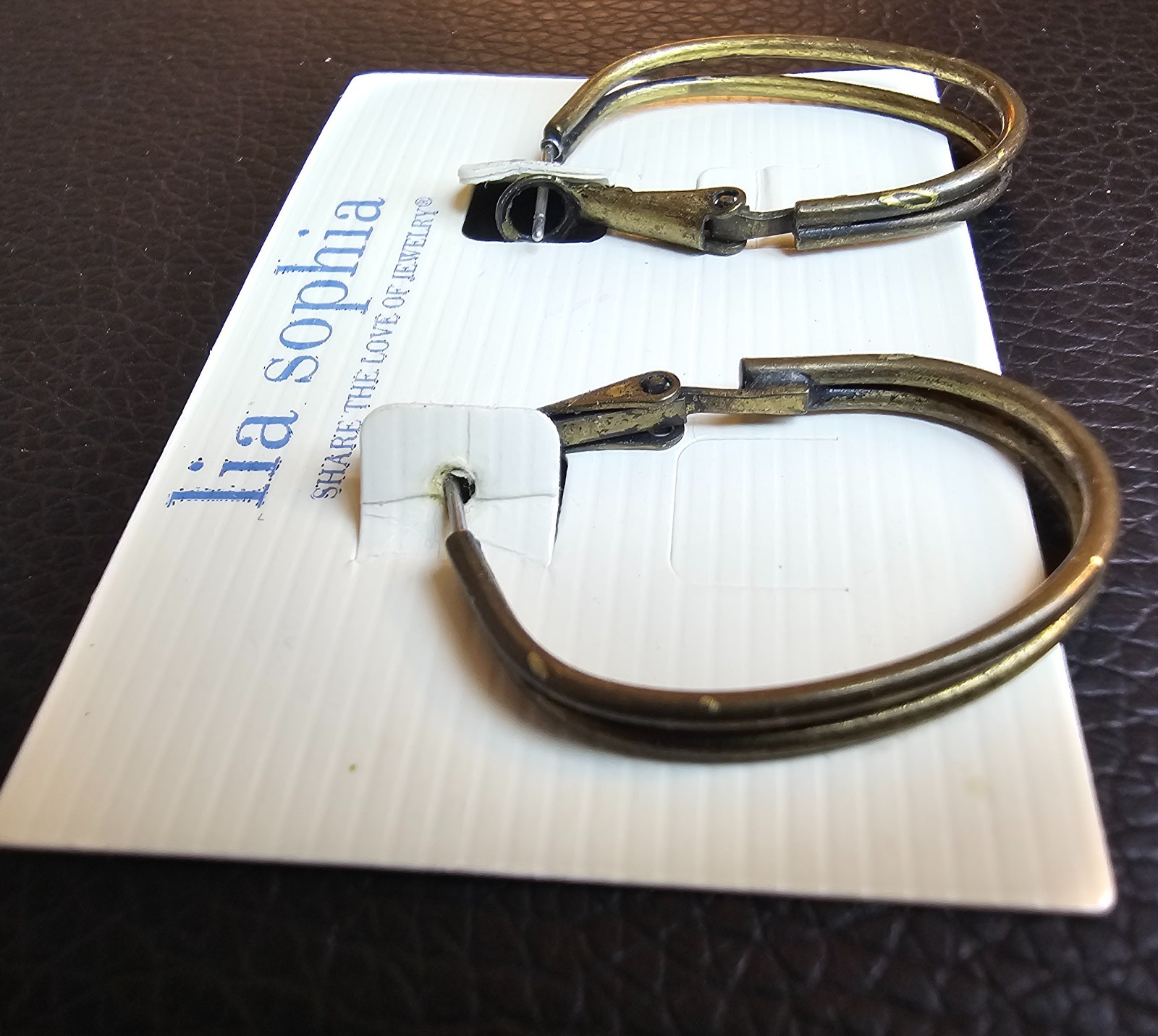 Lia Sophia “Sienna” Antique Gold/Bronze Tone Hoop Earrings