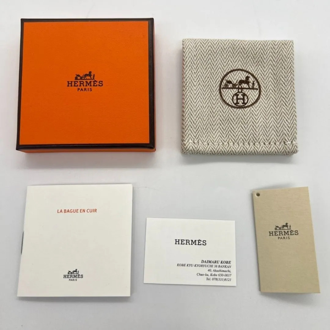 HERMES Olympe Ear Cuff Gold x Green GP with Box