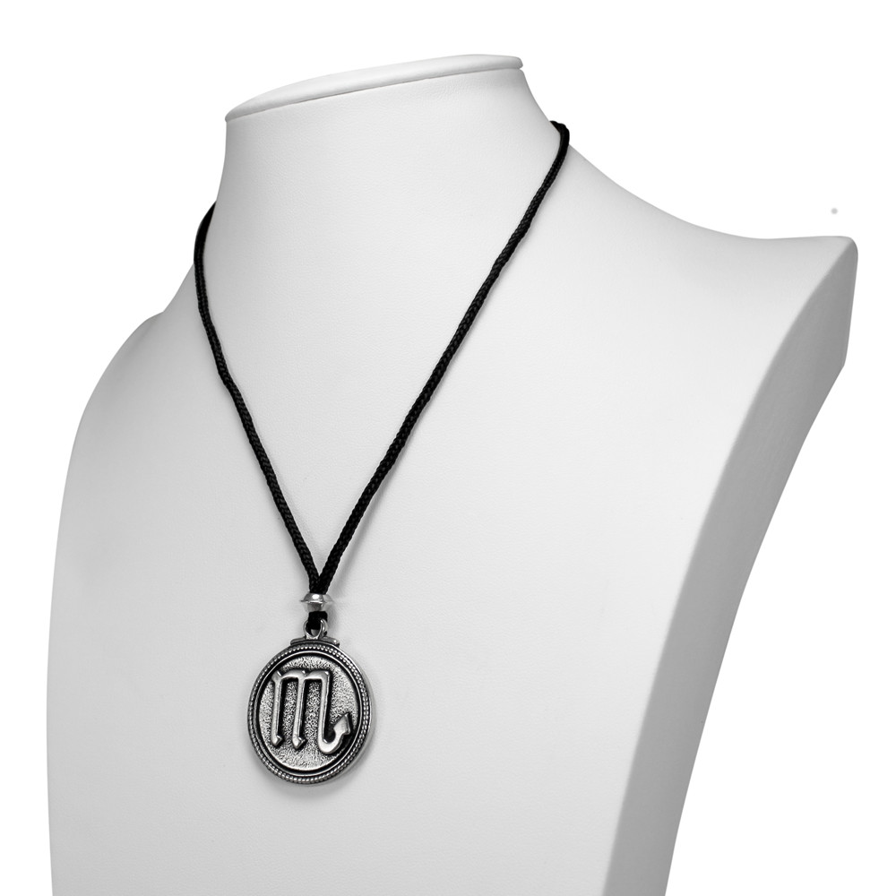 Scorpio Zodiac Pendant Astrology Necklace Horoscope Jewelry Pewter Talisman