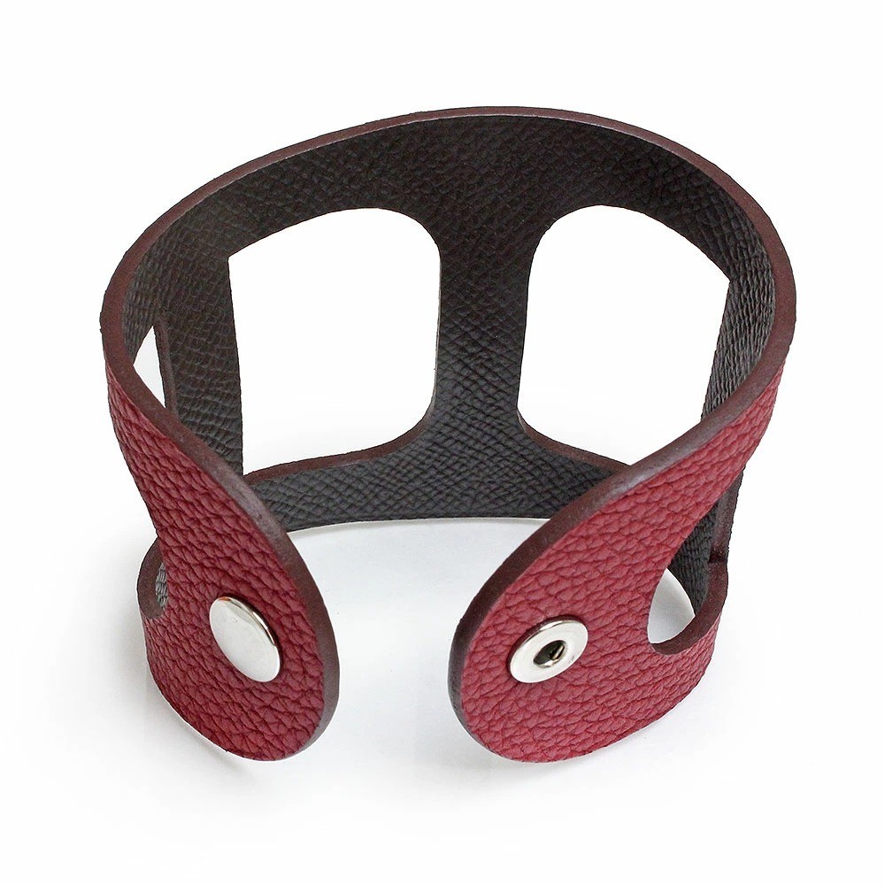 HERMES Petit H Nu Chaine d’Ancre Bracelet in Togo Leather, Epsom Leather Mint