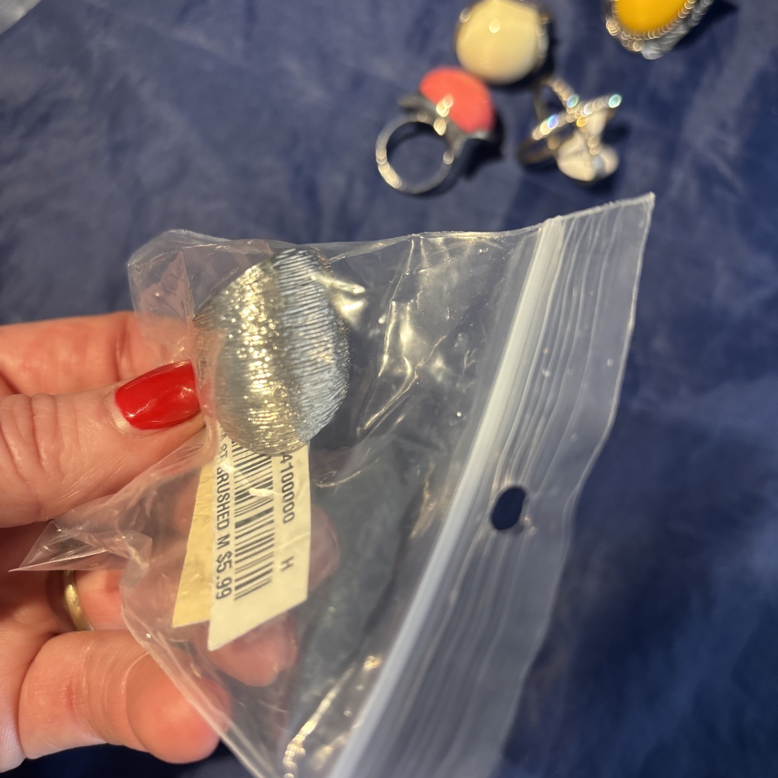 Lot of 7 Fashion Rings – Costume Jewelry with Tags – Sizes Vary