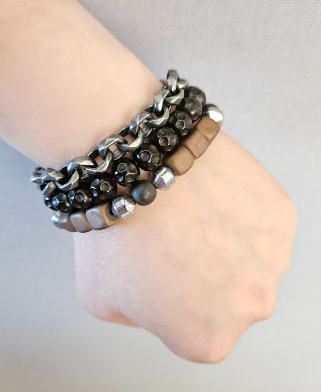 DIY Plated Hematite Bead Bracelet – Protection Healing Stackable