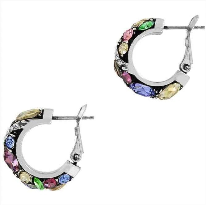 NWTag Brighton TRUST YOUR JOURNEY HOOP Earrings PASTEL Crystals MSRP $98