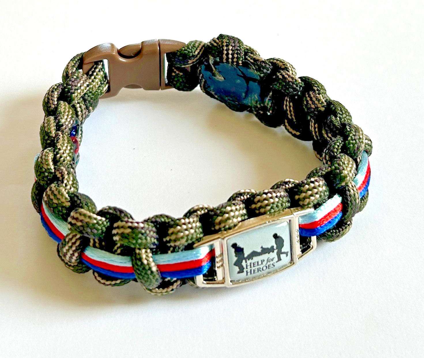 NEW! MILATARY COLOURS : Help For Heroes/Stretcher Bracelet (3 Sizes/7 Colours)
