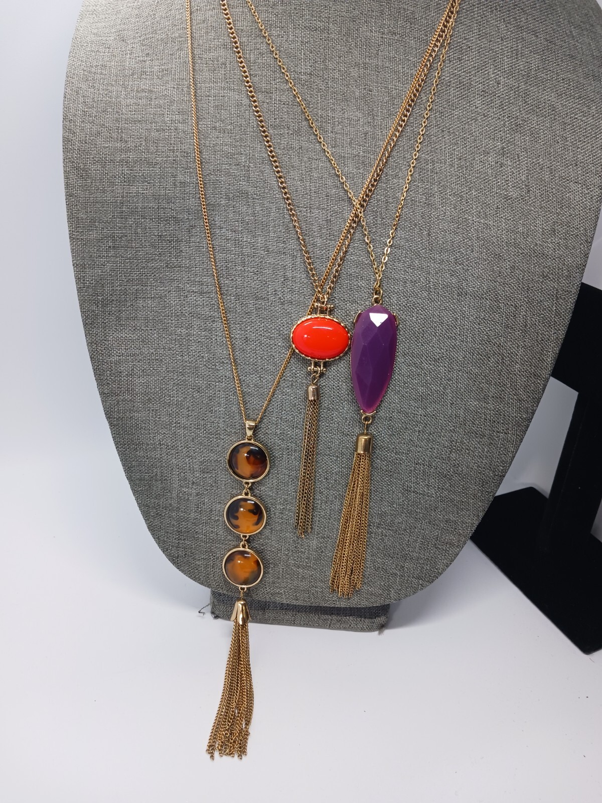 3pc TASSEL Necklace Set! C1946 & Other, Very Good To Excellent Condition.