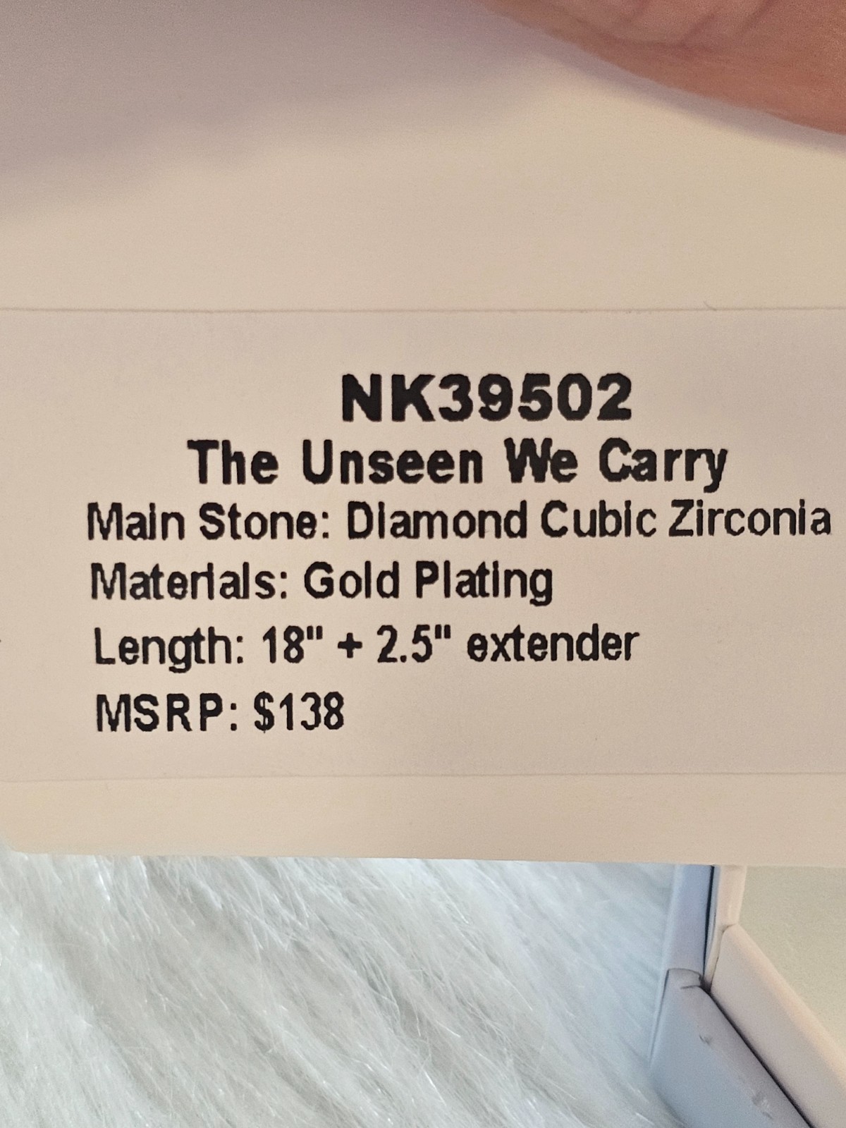 Bomb Party OG Necklace Diamond CZ on Gold Plating “The Unseen We Carry NK39502