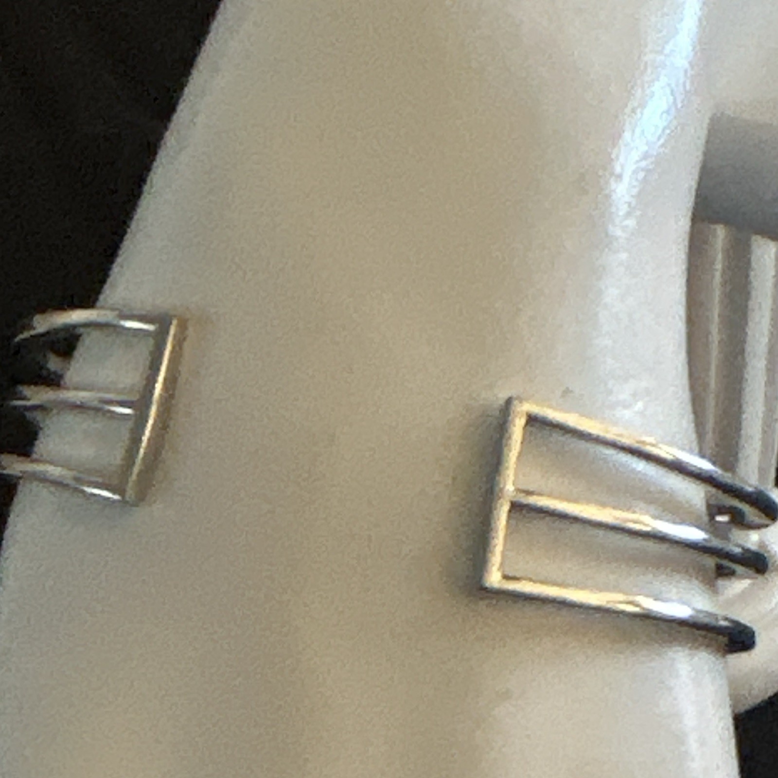 Luxurious Micro Pave 3 Row Cuff Bangle Silver Tone With 5 larger Cz in center