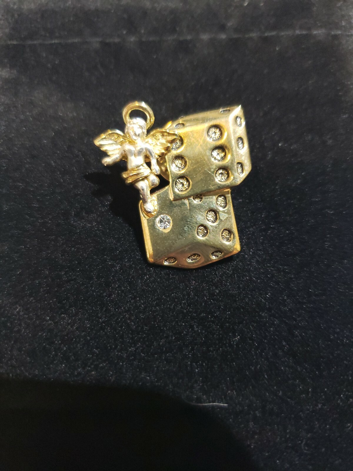 NEW SIX (6) LUCKY ANGEL DICE CRAPS BUNCO PIN FREE SHIPPING Great for Parties!