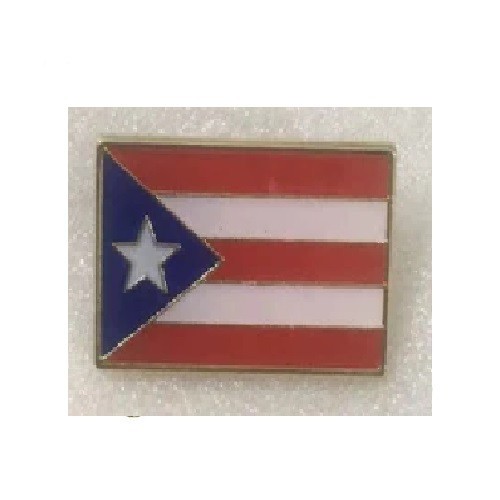 PUERTO RICO FLAG RECTANGLE Puerto Rican National Pride Lapel Tie Hat Pinback NEW