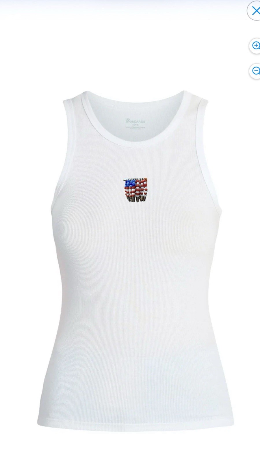 Red White & Blue Beaded Red Pin