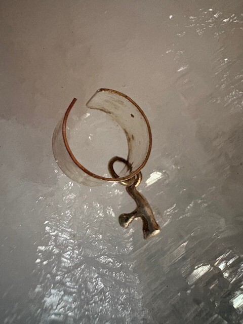 Lambda 92.5 ear cuff Gay Lesbian LGB LGBTQ Symbol Goddess handmade by JKL 605