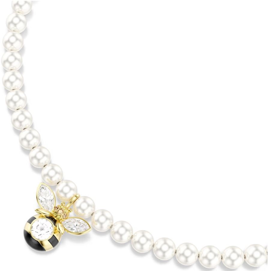 SWAROVSKI Idyllia choker Crystal pearl, Mixed cuts, Bee, White