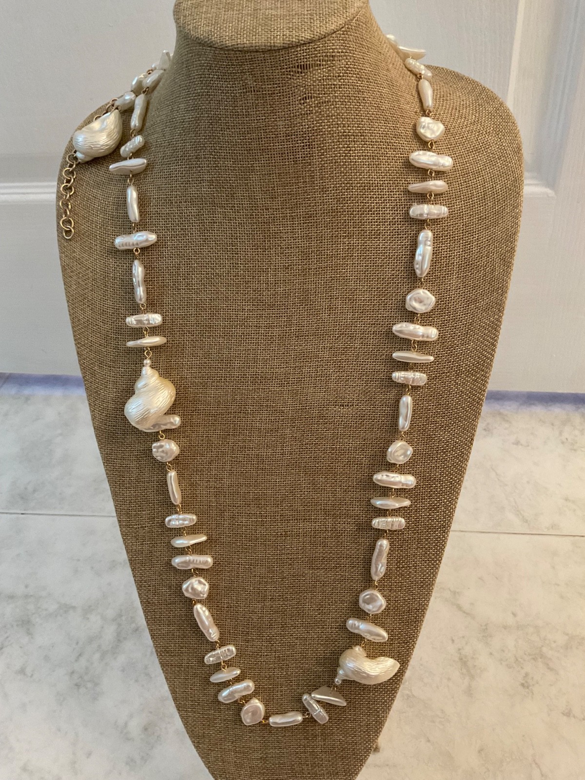 ZARA Faux Pearl Statement Necklace for Any Occasion *NWT* 46” Long