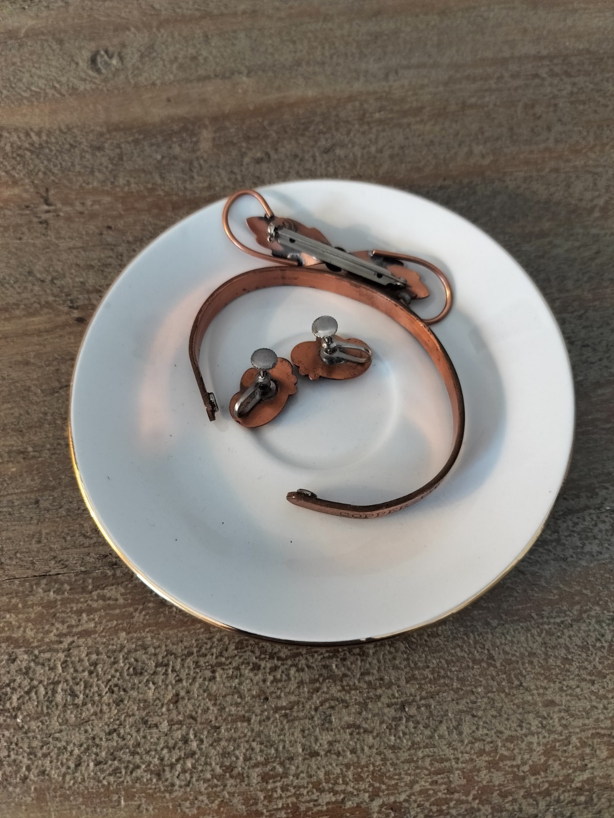 Pure Copper Pure Wrapped Designer Handmade Jewelry Bracelet Earring And Broch