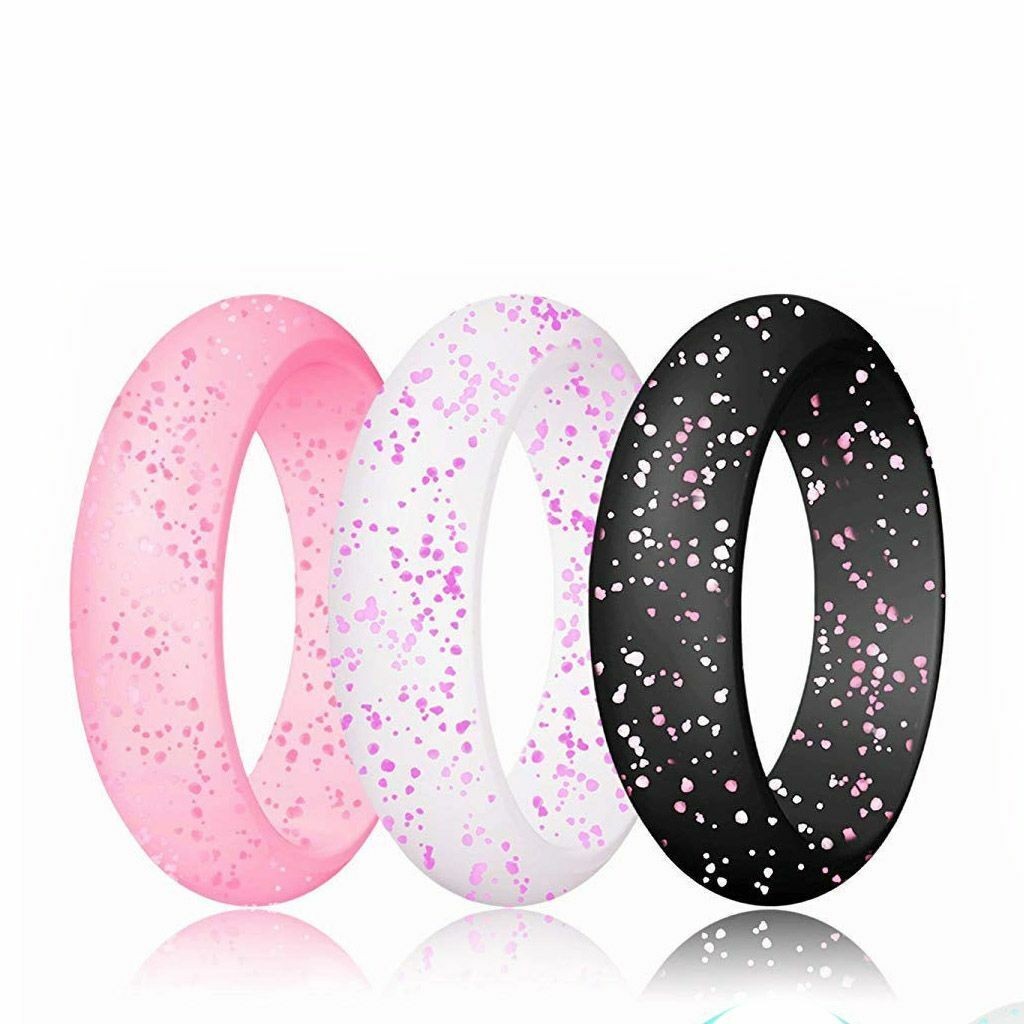 10 Pcs Flexible Silicone Wedding Ring Men Women Engagement Sport Rubber Band