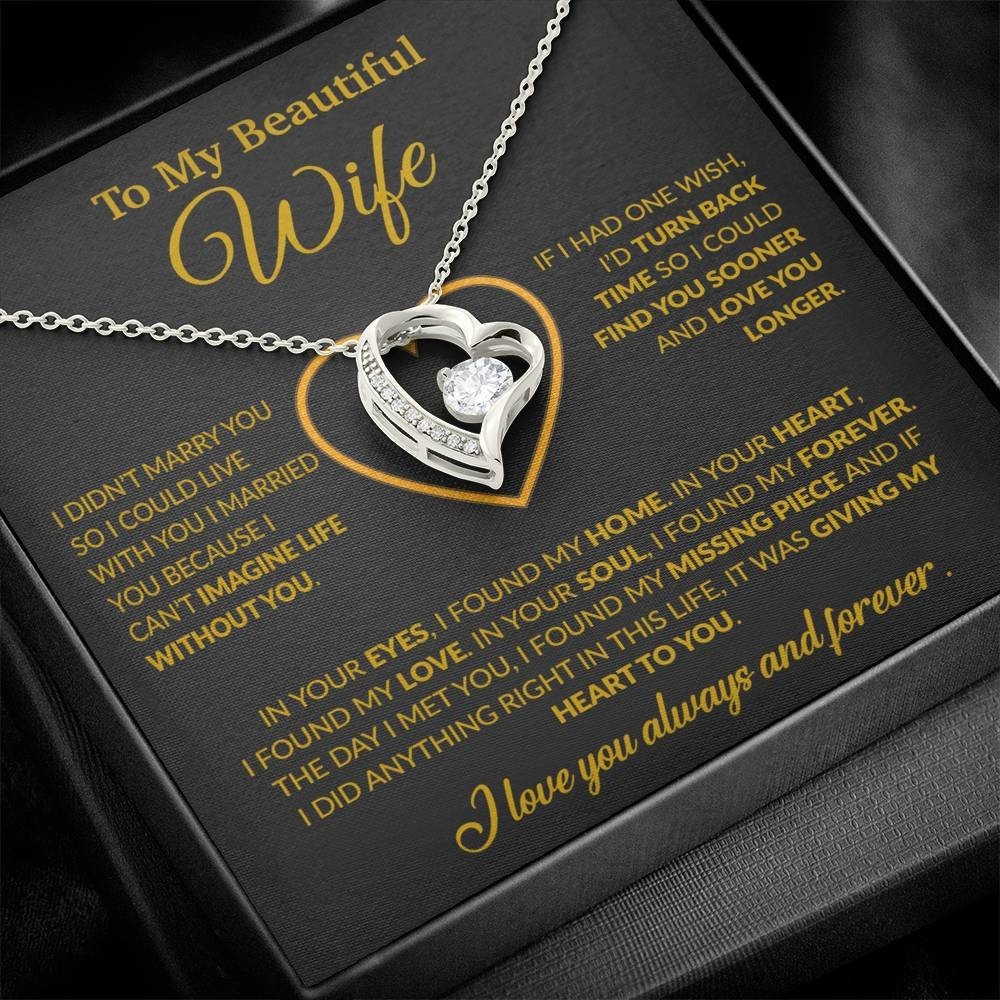 To My Wife Necklace, Wife Gift from Husband, Christmas Gift, Valentines Gift
