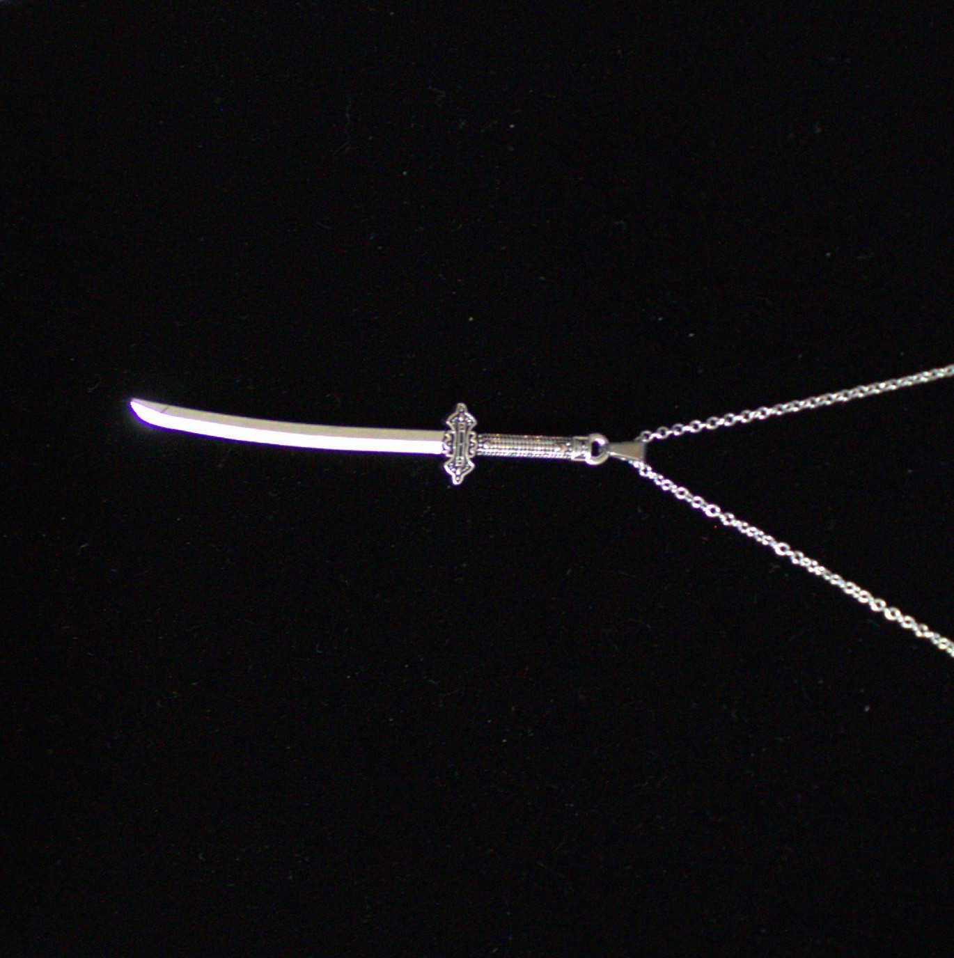 One Sword Necklace 20 Inch Rolo Silver Chain Gift Any Occasion Sexy Gothic