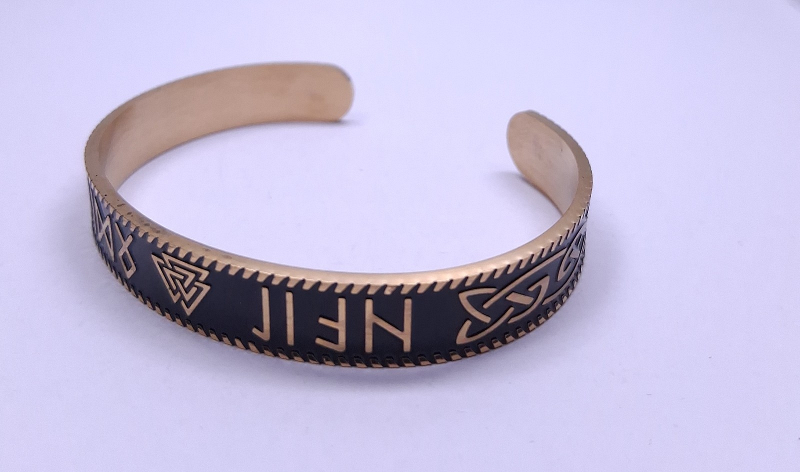 1 Nordic Retro Stainless Steel Men’s Bracelet Viking C-shaped Bracelet cuff
